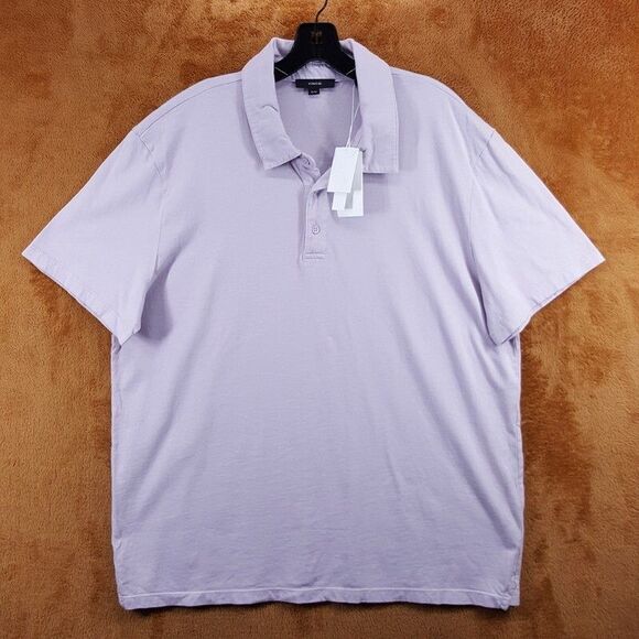 VINCE Polo Shirt Mens XL Pink Pullover Short Sleeve Collared Cotton Pastel $125 - Picture 1 of 8